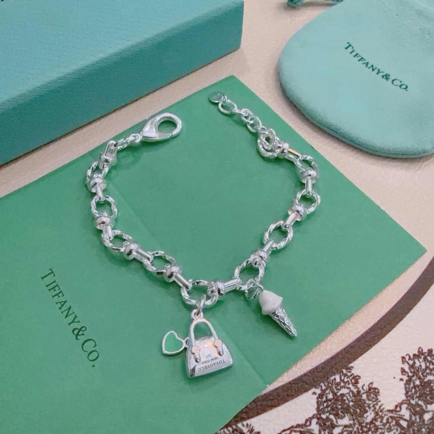 Tiffany & Co. Lock Charm Bracelet